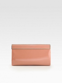 This effortlessly chic design in rich Italian patent leather is the perfect way to complete any ensemble. Magnetic flap closureOne inside open pocketSatin lining9W X 5H X 1DMade in Italy This effortlessly chic design in rich Italian patent leather is the perfect way to complete any ensemble. Magnetic flap closureOne inside open pocketSatin lining9W X 5H X 1DMade in Italy