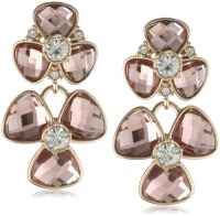 Anne Klein Garden Party Gold-Tone Blush Colored Double Floral Drop Earrings Anne Klein Garden Party Gold-Tone Blush Colored Double Floral Drop Earrings