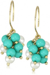 Anne Klein Sorbet Gold-Tone Multi-Turquoise Colored Shaky Hoop Earrings Anne Klein Sorbet Gold-Tone Multi-Turquoise Colored Shaky Hoop Earrings