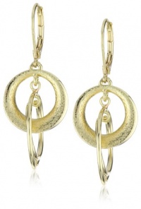 Anne Klein Gold-Tone Plated Multi-Disc Drop Earrings Anne Klein Gold-Tone Plated Multi-Disc Drop Earrings