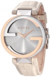 Gucci Women's YA133303 Interlocking White Crocodile Pink Gold and Steel Watch Gucci Women's YA133303 Interlocking White Crocodile Pink Gold and Steel Watch
