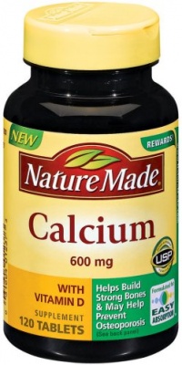 Nature Made Calcium 600mg with Vitamin D, 120 Tablets (Pack of 3) Nature Made Calcium 600mg with Vitamin D, 120 Tablets (Pack of 3)