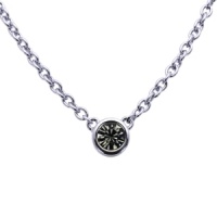 A striking statement. This stunning bezel-set black crystal pendant by T Tahari accentuates any look. Crafted in silver tone mixed metal. Approximate length: 16 inches + 3-inch extender. Approximate drop: 1/2 inch. A striking statement. This stunning bezel-set black crystal pendant by T Tahari accentuates any look. Crafted in silver tone mixed metal. Approximate length: 16 inches + 3-inch extender. Approximate drop: 1/2 inch.