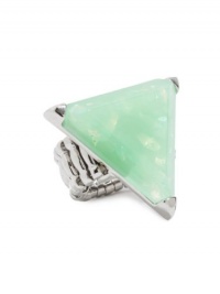 GUESS Silver-Tone and Mint Triangular Statemen, POP COLOR