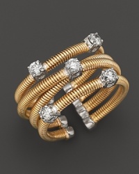 Scattered diamonds set in 14K yellow gold. Scattered diamonds set in 14K yellow gold.