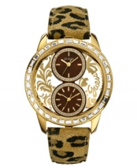 Set off for a fashion safari with this chic, see-through timepiece from GUESS. Set off for a fashion safari with this chic, see-through timepiece from GUESS.