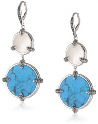 Judith Jack Coins Sterling Silver, Marcasite, Turquoise and Mother-of-Pearl Drop Earrings Judith Jack Coins Sterling Silver, Marcasite, Turquoise and Mother-of-Pearl Drop Earrings