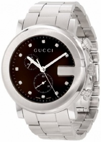 Gucci Unisex YA101350 G-Chrono Signature Brown Diamonds Markers Dial Watch Gucci Unisex YA101350 G-Chrono Signature Brown Diamonds Markers Dial Watch