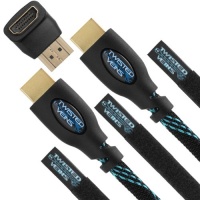 Twisted Veins (10 ft) High Speed HDMI Cable + Right Angle Adapter and Velcro Twisted Veins (10 ft) High Speed HDMI Cable + Right Angle Adapter and Velcro