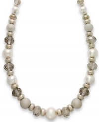 Be the belle of the ball with this shimmery necklace from Charter Club. Embellished with sparkling copper-coated and glass beads, it's crafted in silver-tone mixed metal for a look that's absolutely eye-catching. Approximate length: 18 inches + 2-inch extender. Be the belle of the ball with this shimmery necklace from Charter Club. Embellished with sparkling copper-coated and glass beads, it's crafted in silver-tone mixed metal for a look that's absolutely eye-catching. Approximate length: 18 inches + 2-inch extender.