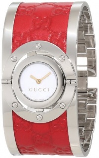 Gucci Women's YA112435 Twirl Red Guccissima Leather Bangle Watch Gucci Women's YA112435 Twirl Red Guccissima Leather Bangle Watch