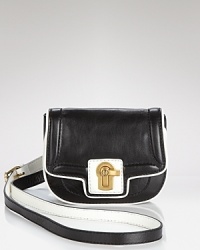 Juicy Couture makes chic work of this season's mini bag trend with this leather crossbody, accented by classic gold-tone hardware. Ideally sized for ease-at-night or days on-the-go, it's a small-scale statement piece. Juicy Couture makes chic work of this season's mini bag trend with this leather crossbody, accented by classic gold-tone hardware. Ideally sized for ease-at-night or days on-the-go, it's a small-scale statement piece.