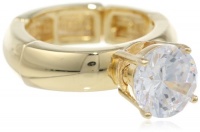 Betsey Johnson Iconic Hearts & Bows Crystal Engagement Stretch Ring, Size 7.5 Betsey Johnson Iconic Hearts & Bows Crystal Engagement Stretch Ring, Size 7.5