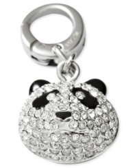 A bear necessity. This fun panda charm from Fossil is crafted from silver-tone stainless steel with sparkling black and clear accents adding luster. Approximate length, charm: 3/8 inches. Approximate length, clip: 1/2 inch. A bear necessity. This fun panda charm from Fossil is crafted from silver-tone stainless steel with sparkling black and clear accents adding luster. Approximate length, charm: 3/8 inches. Approximate length, clip: 1/2 inch.