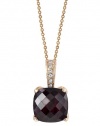 Effy Jewlery 14K Rose Gold Garnet and Diamond Pendant, 6.79 TCW