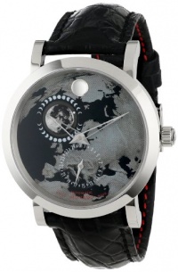Movado Men's 0606564 Red Label Planisphere w/ Black Alligator Leather Strap Watch Movado Men's 0606564 Red Label Planisphere w/ Black Alligator Leather Strap Watch
