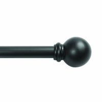 Kenney Ball Deco Window Curtain Rod, 48 to 86-Inch, Black Kenney Ball Deco Window Curtain Rod, 48 to 86-Inch, Black