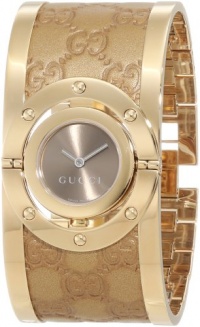 Gucci Women's YA112434 Twirl Gold Guccissima Leather Bangle Watch Gucci Women's YA112434 Twirl Gold Guccissima Leather Bangle Watch