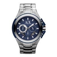 Armani Exchange Mens Logo Blue Chrono