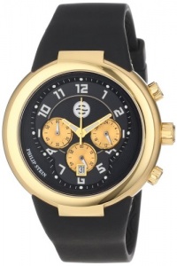Philip Stein Unisex 32-AGB-RBB Active Gold and Black Chronograph Rubber Strap Watch Philip Stein Unisex 32-AGB-RBB Active Gold and Black Chronograph Rubber Strap Watch