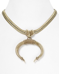 An instant wow piece. This Giles & Brother necklace flaunts Deco-inspired allure with sinuous chains, accented by a textured tusk-shaped pendant. An instant wow piece. This Giles & Brother necklace flaunts Deco-inspired allure with sinuous chains, accented by a textured tusk-shaped pendant.
