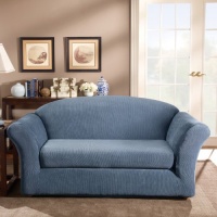 Sure Fit Stretch Stripe Two Piece Sofa Slipcover