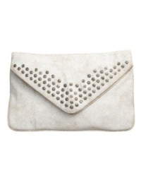Studded to perfection. This vintage-inspired design from Frye is ideal for both day and night. Throw on the optional crossbody strap for a long day strolling around the city, and convert it into a clutch for a night on the town. Studded to perfection. This vintage-inspired design from Frye is ideal for both day and night. Throw on the optional crossbody strap for a long day strolling around the city, and convert it into a clutch for a night on the town.