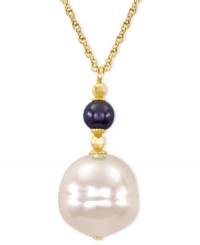Be the center of attention with this pendant necklace from Majorica. Crafted from sterling silver, the necklace ends in an organic man-made pearl (16 mm) on a hematite-tone pendant for a stunning effect. Approximate length: 20 inches. Approximate drop: 2-1/2 inches.