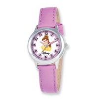Disney Princess Kids Belle Purple Leather Band Time Teacher Watch Disney Princess Kids Belle Purple Leather Band Time Teacher Watch
