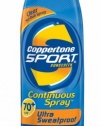 Coppertone Sport Continuous Spray SPF 70, 6-Ounce Bottle (Pack of 3)