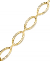 Stay well-connected with this link bracelet from Charter Club. Crafted from gold-tone mixed metal with glass stones adding luster, the bracelet is a stylish choice for any affair. Approximate length: 7 inches. Stay well-connected with this link bracelet from Charter Club. Crafted from gold-tone mixed metal with glass stones adding luster, the bracelet is a stylish choice for any affair. Approximate length: 7 inches.