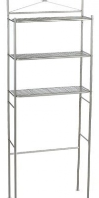 Cross Style Metal Spacesaver, 3 Shelf, Satin Nickel Cross Style Metal Spacesaver, 3 Shelf, Satin Nickel