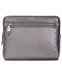 Give your favorite gadget a glam update with this posh, pebbled leather tablet case from Cole Haan. Dressed up in signature silver-tone hardware and discrete exterior pockets, its protective interior keeps everything safe and sound. Give your favorite gadget a glam update with this posh, pebbled leather tablet case from Cole Haan. Dressed up in signature silver-tone hardware and discrete exterior pockets, its protective interior keeps everything safe and sound.
