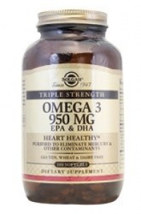 Solgar, Triple Strength Omega-3 950 mg, 100 Softgels Solgar, Triple Strength Omega-3 950 mg, 100 Softgels