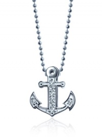 Alex Woo Little Seasons Diamond and 14kt White Gold Anchor Pendant Necklace Alex Woo Little Seasons Diamond and 14kt White Gold Anchor Pendant Necklace