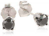 14k White Gold Black Diamond Stud Earrings (1/2 cttw) 14k White Gold Black Diamond Stud Earrings (1/2 cttw)