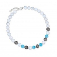 MarahLago Sofia Collection Larimar Necklace with Freshwater Pearls MarahLago Sofia Collection Larimar Necklace with Freshwater Pearls