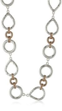 T Tahari Silver and Rose Gold Link Necklace T Tahari Silver and Rose Gold Link Necklace