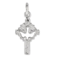 Sterling Silver Dove Cross Charm Sterling Silver Dove Cross Charm