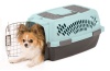 Petmate 21087 Pet Porter Fashion Dog Crate, For Pets Up to 10 Pounds, Blue Air/Coffee Grounds Brown