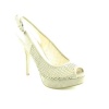 Enzo Angiolini Scarla Slingbacks Peep Toe Slingbacks Shoes Gray Womens