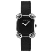 GUCCI Women's YA117505 117 Horsebit Collection Diamond Black Lizard Watch GUCCI Women's YA117505 117 Horsebit Collection Diamond Black Lizard Watch