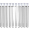 10 Pack - 6-inch, 16x150mm Clear Plastic Test Tubes with Caps