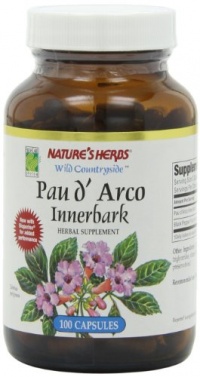 Nature's Herbs Pau d' Arco Inner Bark, 500 mg, 100 Capsules (pack of 4) Nature's Herbs Pau d' Arco Inner Bark, 500 mg, 100 Capsules (pack of 4)