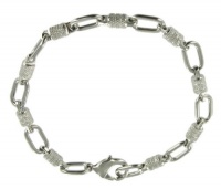 Rochet Roma Solid Stainless Steel Triton Chain Men's Modern Link Bracelet Rochet Roma Solid Stainless Steel Triton Chain Men's Modern Link Bracelet