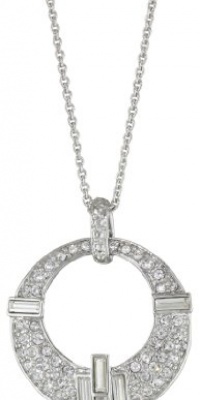 Carolee Classic Love Story Silver-Tone Circle Pendant Necklace Carolee Classic Love Story Silver-Tone Circle Pendant Necklace