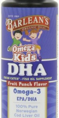 Barlean's Organic Oils Kid's DHA, Fruit Punch Flavor, 8-Ounce Bottle Barlean's Organic Oils Kid's DHA, Fruit Punch Flavor, 8-Ounce Bottle