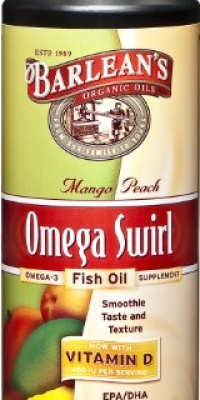Barlean's Mango Peach Fish Oil Omega Swirl, 16-Ounce Barlean's Mango Peach Fish Oil Omega Swirl, 16-Ounce