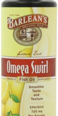 Barlean's Organic Oils Omega Swirl Fish Oil, Lemon Zest, 16-Ounce Bottle Barlean's Organic Oils Omega Swirl Fish Oil, Lemon Zest, 16-Ounce Bottle