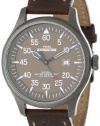 Timex Men's T49874 Expedition Military Field Brown Leather Strap Watch